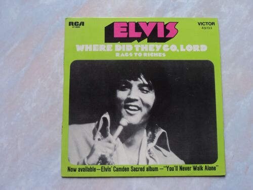Sp 45t Elvis Presley - Where Did They Go, Lord / Fra 1971