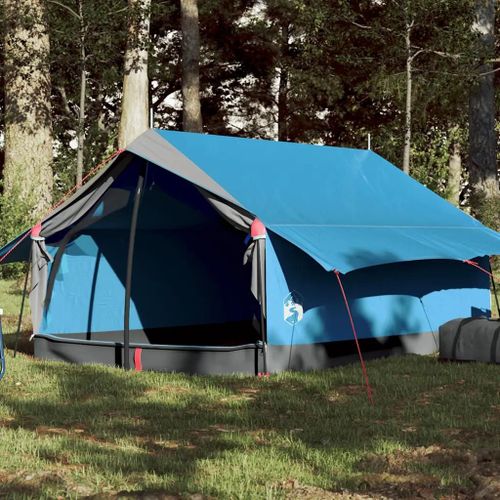 Tente De Camping 2 Personnes Bleu Imperméable