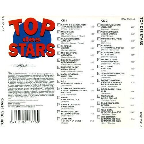 Boxset 2 Cd 28 Titres - Claude Barzotti - Francois Valery - Michelle Torr - Felix Gray &amp; Didier Barbelivien - David &amp; Jonathan - C.Jerome - Cookie Dingler - Jean Pierre François - Eric Charden ...