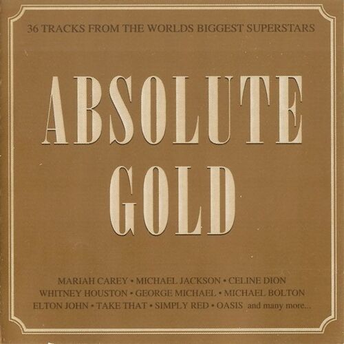 Absolute Gold - 2cd Boxset - Queen - Elton John (Rocket Man) - Celine Dion - Whitney Houston - George Michael - Roxette - Gloria Estefan - R.E.M - Enya - Take That - 3t - Rod Stewart - Billy Joel...