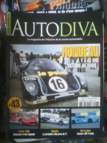 Auto Diva 43 De 202 Rondeau,Mclaren M2b,Canam,Maserati 250f,