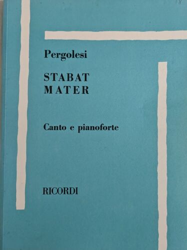 Pergolesi Stabat Mater Ed Ricordi