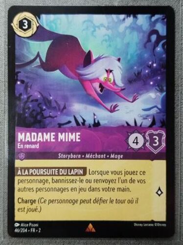 Lorcana Chapitre 2 Madame Mime 46 / 204 Rare