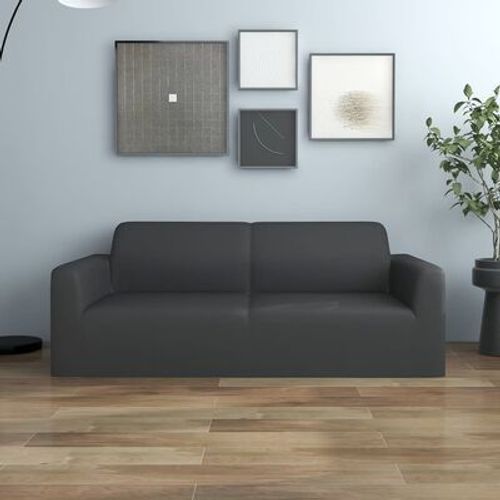 Housse Extensible Canapé 2places Anthracite Jersey De Polyester
