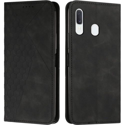 Coque Pour Samsung Galaxy A20e / A10e, Premium Flip Housse Étui Protection Rabat Clapet Portefeuille Phone Cover Magnétique [Porte Cartes] Antichoc Béquille Cover (Noir)