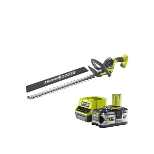 Pack RYOBI Taille-haies Linea 18V One+ INEA 55cm RY18HT55A-0 - 1 Batterie 5.0Ah - 1 Chargeur rapide RC18120-150