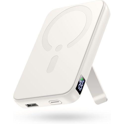 Batterie Externe Magnétique - 12000mah Sans Fil Power Bank - Beige