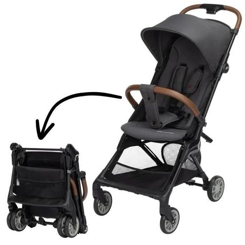Bebeconfort Poussette Cabine Zephir, 1ère Âge, Ultra Compacte, Pliage Facile, Naissance À 4 Ans, Jusqu'à 22 Kg Mineral Graphite