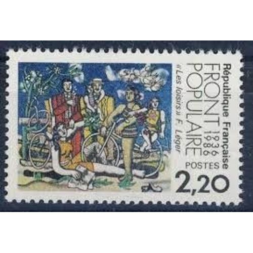 Cinquantenaire Du Front Populaire Année 1986 N° 2394 Yvert Et Tellier Luxe