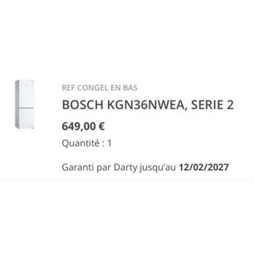 refregirateur BOSCH KGN36NWEA serie 2