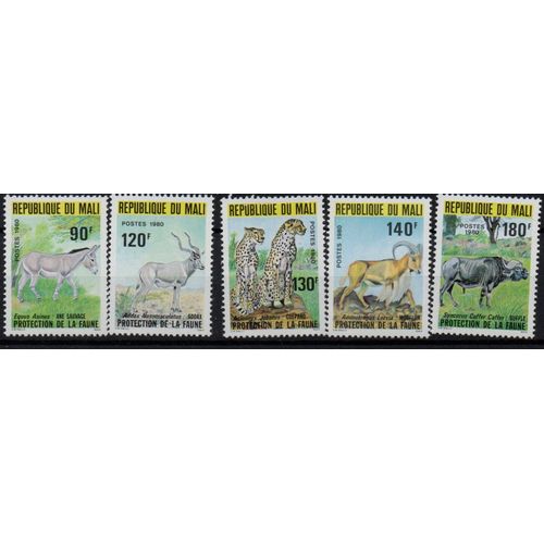 Mali Timbres Animaux Sauvages 1980