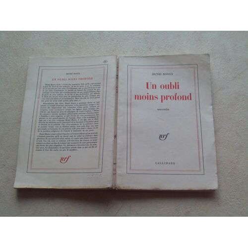 Un Oubli Moins Profond