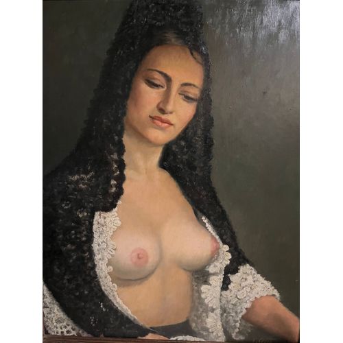 Karel Skala Portrait De Jeune Femme Huile Sur Panneau 