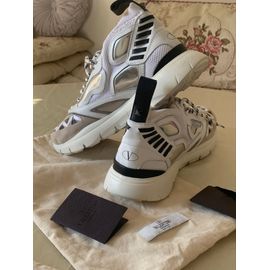 Valentino Chaussures Homme Heroes Reflex Sneaker White Fabric Beige Suede - 43