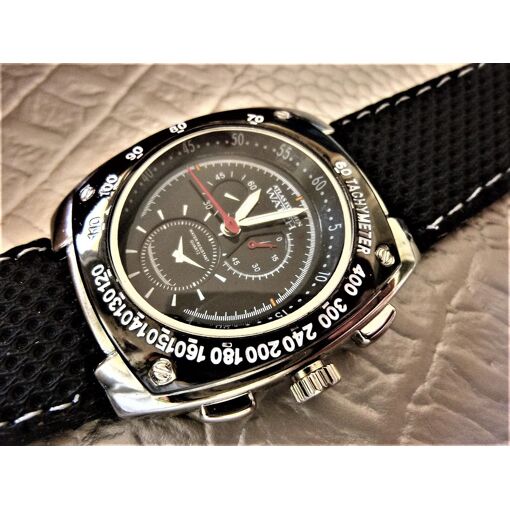 Montre Atlas Homme à Quartz - Style Chrono Imitation, Boîtier Métal, Bracelet Cuir