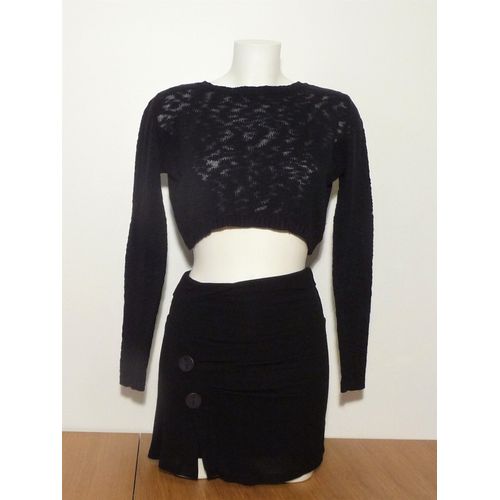 Pull Court Noir Avec Son Zip Dans Le Dos- Taille S- Pimkie