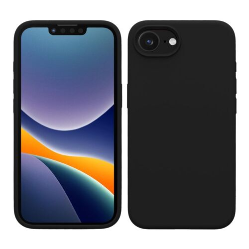 HQSELECTION® Coque Mat Noir pour IPHONE 16E/SE4 2025, Étui Housse Arrière Souple en TPU Silicone