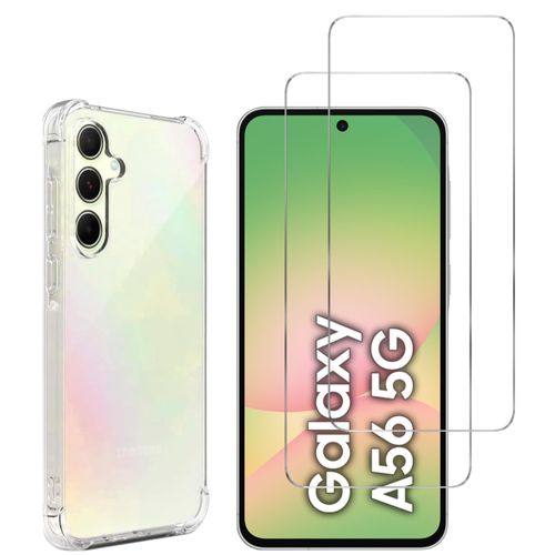 Coque Antichoc Pour Samsung Galaxy A56 5g Et 2 Verres Trempé Film Protection Ecran Phonillico®