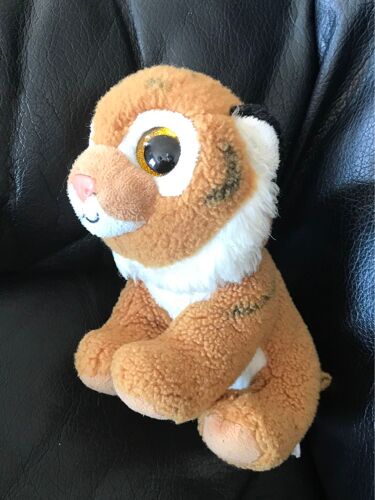 Ty Beanie Bébé Stiggs Beanie Boo Tigre Animal Velours Mignon Propre Yeux Brillant Paillette 17cm