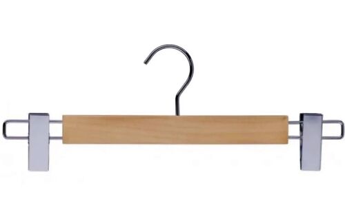 3 Cintres À Pinces En Bois