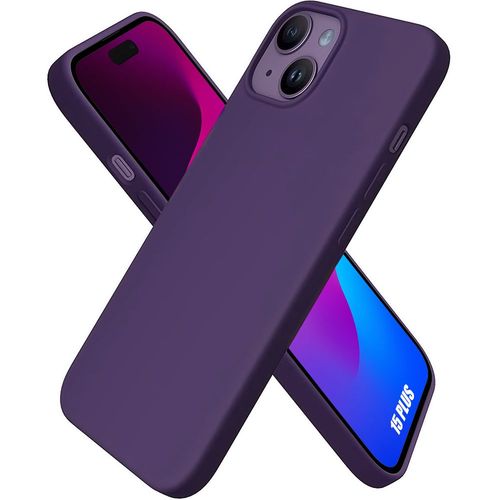 Coque Pour Iphone 15 Plus Protection Silicone Violet Foncé Fine Léger Efficace Antichoc - Booling
