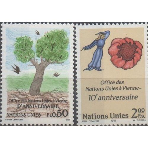 Nations Unies Timbre Bureau De Vienne 1989