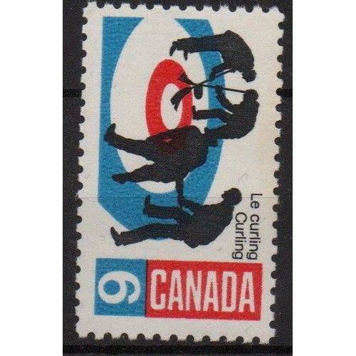 Canada Timbre Sport : Le Curling 1969