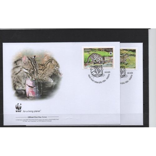 Vietnam Timbres Animaux ; Les Félins 4 Fdc