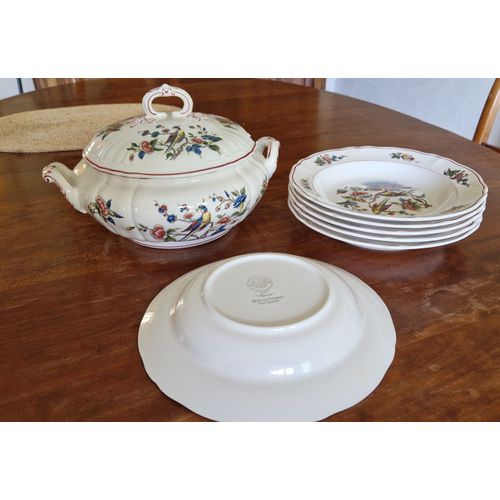 Soupière Et 6 Assiettes Phénix Villeroy & Bosh En Porcelaine De Sarre