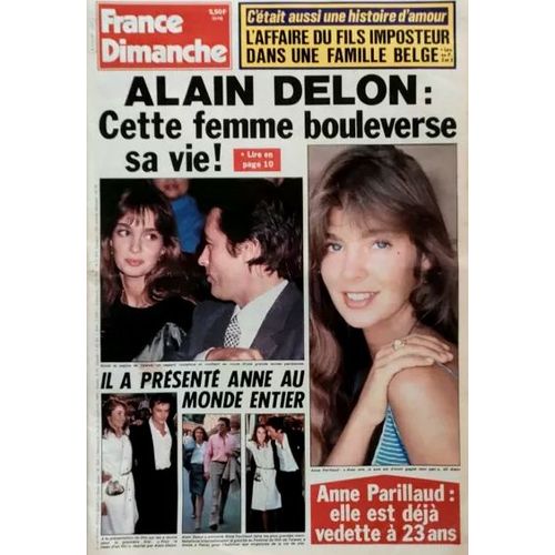 France-Dimanche 1941 1983 Parillaud Alain Delon/Lenorman Et Caroline/Pierre Perret/Rose Laurens/Clio Goldsmith/Lantier/Clayderman/Delpech/Sean Connery/Berry Manson
