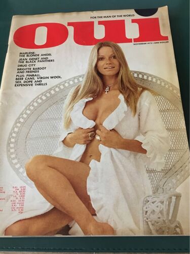 Magazine Oui November 1972  Vol 1 No 2 Jean Genet Brigitte Bardot Deneuve And Friends Marlène - Lui