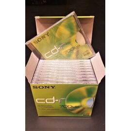 10 x CD-R Sony 700 MB 80Mn - Boitiers CD Cristal Standard