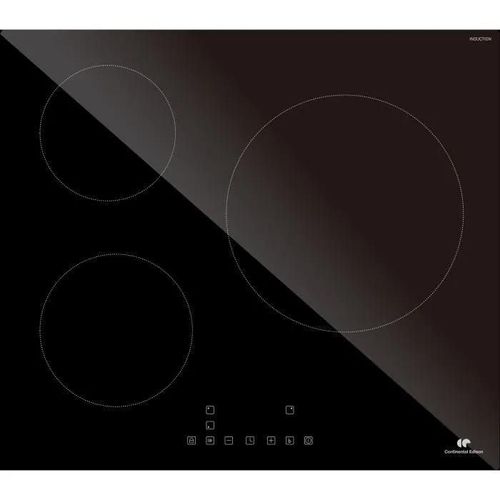 CONTINENTAL EDISON Table induction CETI3B28 3 zones, 6600W - 3 boosters - 3 minuteurs - noir