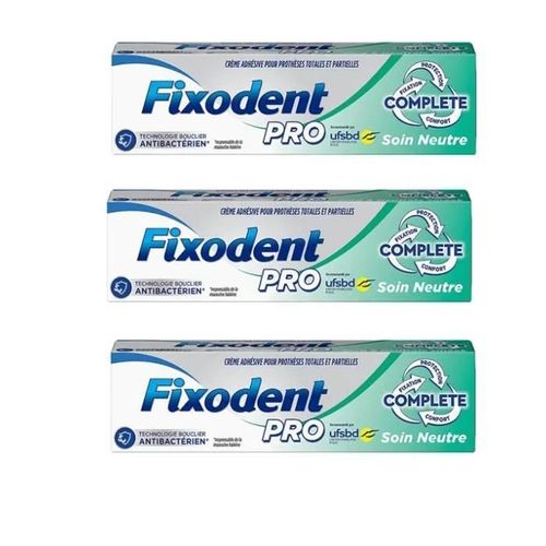 Fixodent Pro Soin Neutre 47 G - Lot De 3 
