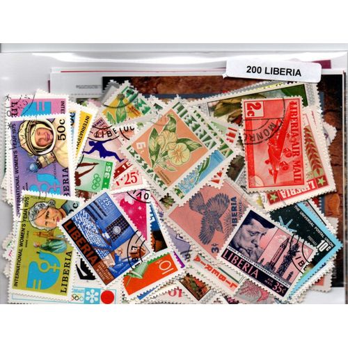 Lot 200 Timbres Du Liberia