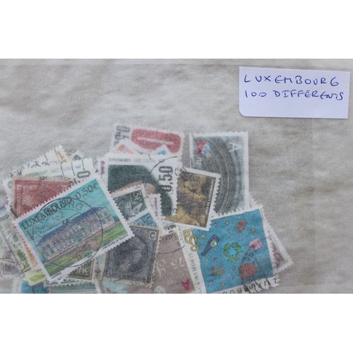 Luxembourg 100 Timbres Différents