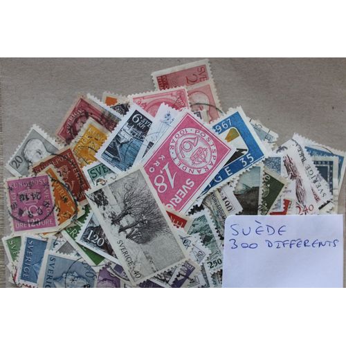 Suède 300 Timbres Différents