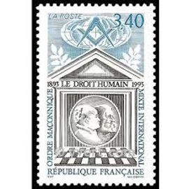 Centenaire Du Droit Humain Ordre Maçonnique Mixte International Année 1993 N° 2796 Yvert Et Tellier Luxe