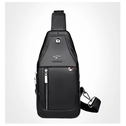 Sac Bandoulière Homme Cuir PU – Sac Poitrine Élégant & Pratique | Grande Capacité iPad 7,9" | Idéal Sport, Loisir, Voyage, Quotidien