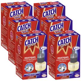 CATCH Lot de 6 Recharges électrique 45 nuits sans parfum - 1 recharge