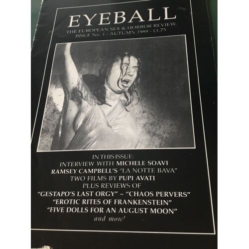 Eyeball Issue 1 European Sex & Horror Review Michele Soavi Pupi Avati 