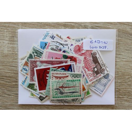 Gabon 100 Timbres Différents
