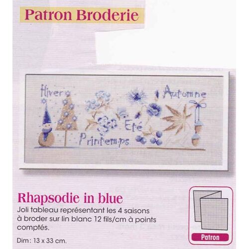 Patron Broderie Modes Et Travaux 1395 : Broderie Rhapsodie In Blue (Les Quatre Saisons)