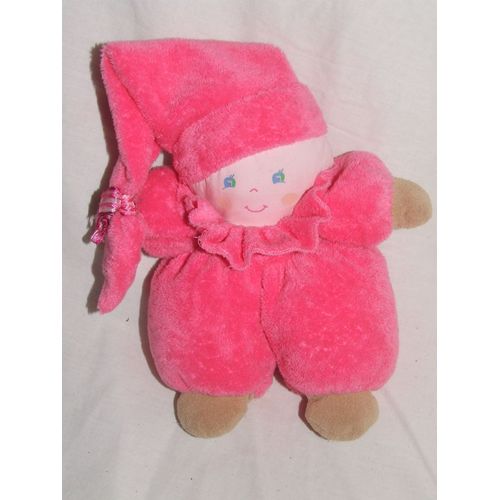 Lutin Ajena Rose Fluo Grelot 25 Cm