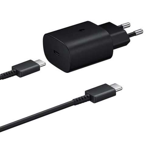Chargeur Secteur Rapide 25W avec Cable de charge USB-C Type C pour Samsung Galaxy Tab A8 10.5 2021 10.5"- Noir-Visiodirect