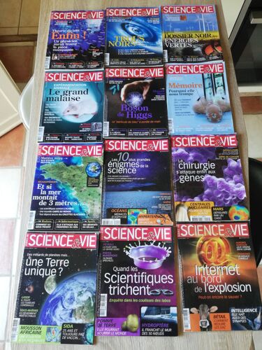 Lot 12 Magazines Science Et Vie Année 2008