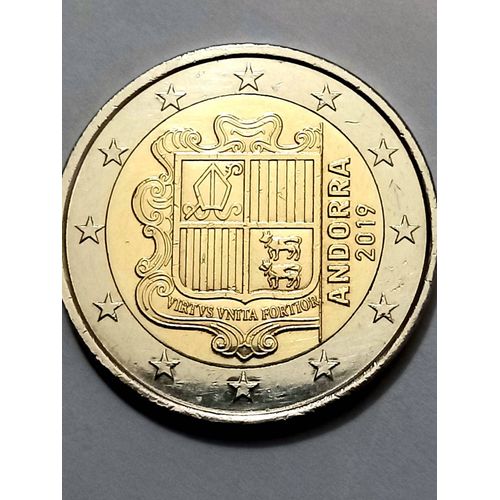 2 Euros 2019 Andorre. Virtvs Vnita Fortior.