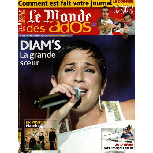 Le Monde Des Ados  N° 138 : Diam's : La Grande Soeur