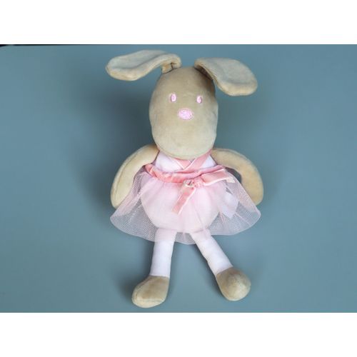 Doudou Lapin Beige Tutu Rose Corolle