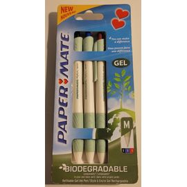 Lot De 3 Stylos Gel Paper Mate